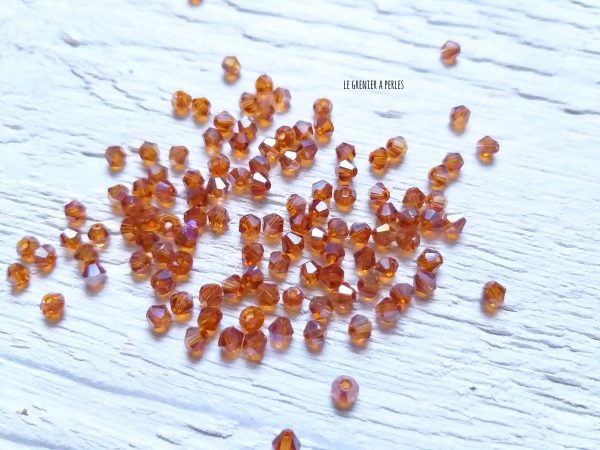 50 Toupies 3 mm Smoked Topaz AB