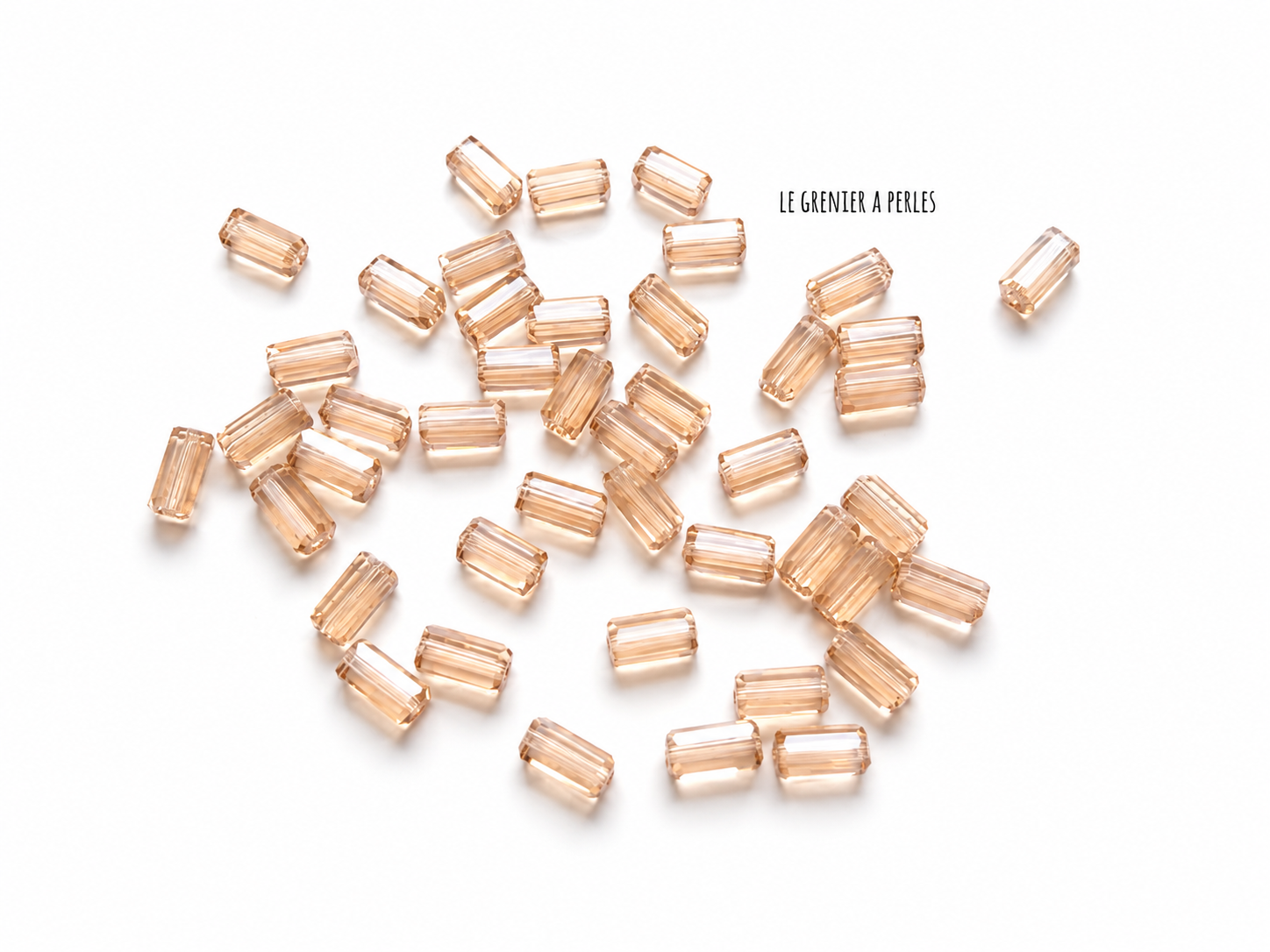 Perles Rectangles 7 x 3 mm 2515 vieux rose perles en verre rectangle le grenier a perles