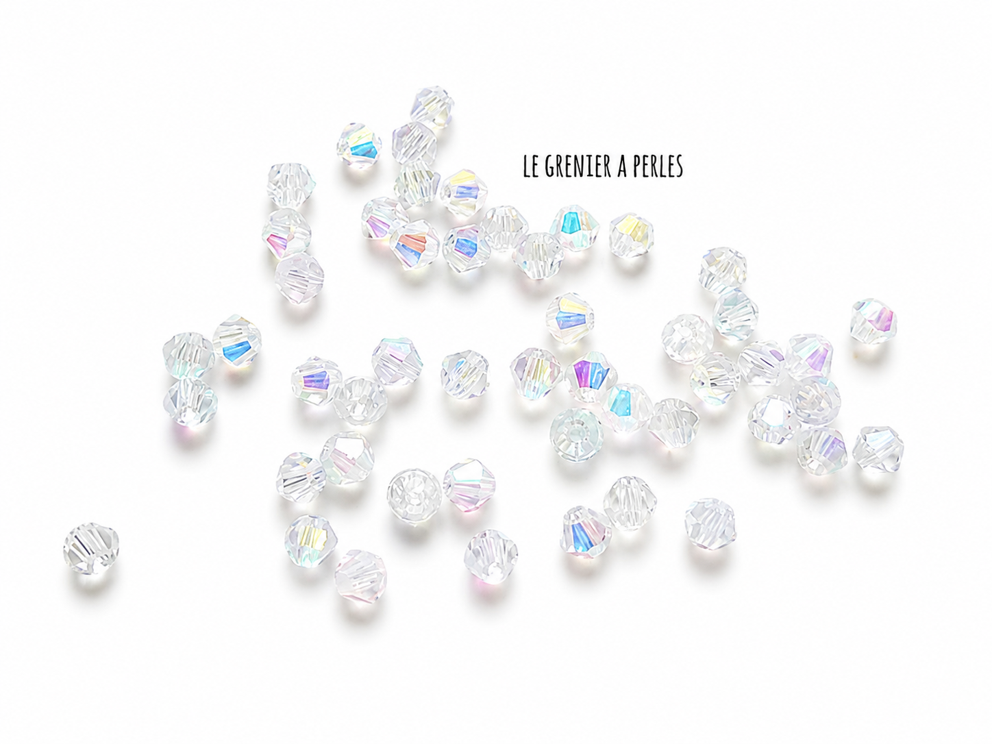 perles toupies 3 mm cristal ab le grenier a perles