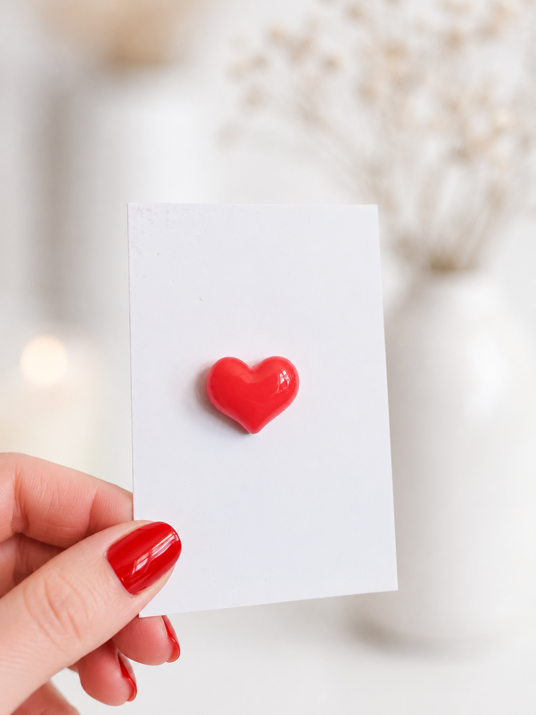 Pin's coeur rouge résine pin's amour le grenier a perles 1