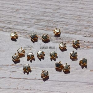 30 Perles CCB 5 mm Couronne Gold