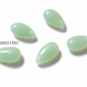 Perles Gouttes 15 x 8 mm 2612 mojito opal perles gouttes en verre le grenier a perles