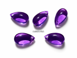 Perles en forme de goutte 15 x 8 mm , perles en verre scintillantes le grenier a perles