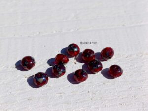 perles tchèques rouge rubis