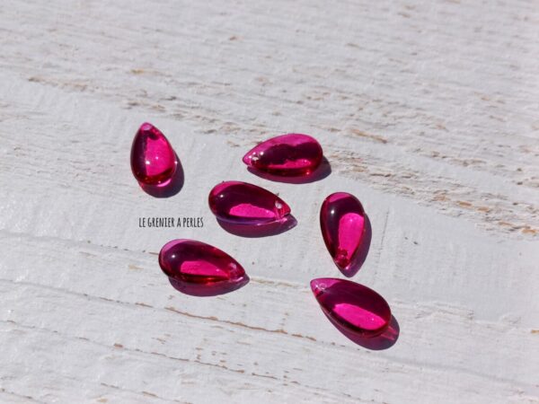 perles gouttes fuchsia