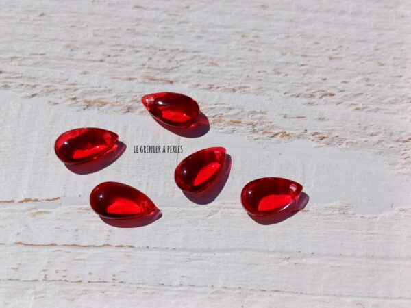 perles gouttes rouge