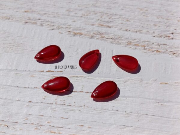 perles gouttes rubis