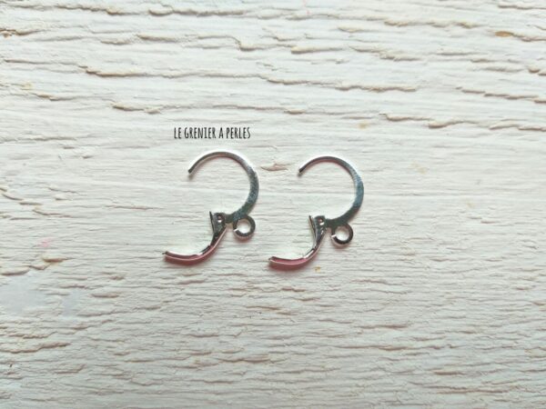 boucles d'oreilles laiton argenté 2652