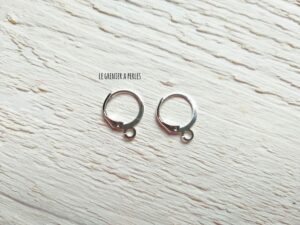 boucles d'oreilles laiton argenté 2652