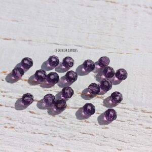 20 Perles Abacus 6 mm Violet