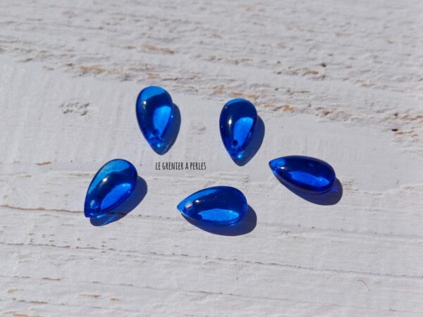 perles gouttes bleu cobalt