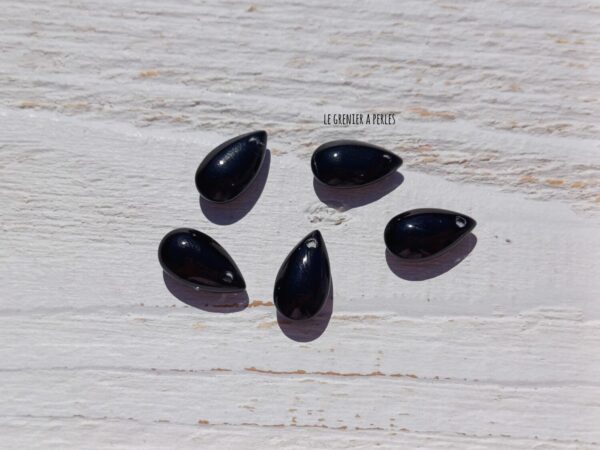 perles gouttes 15 x 8 mm noir