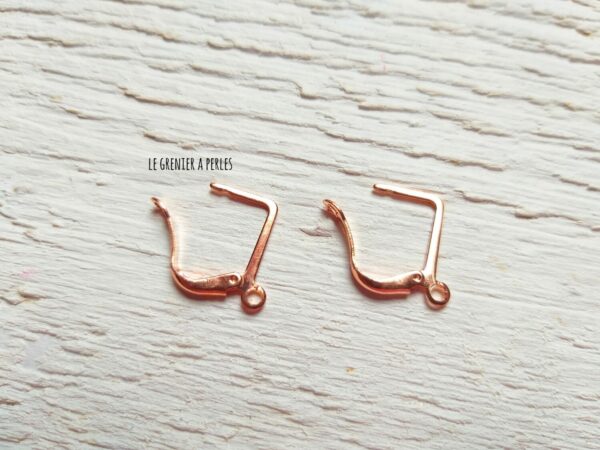 boucles d'oreilles losange or rose 2657