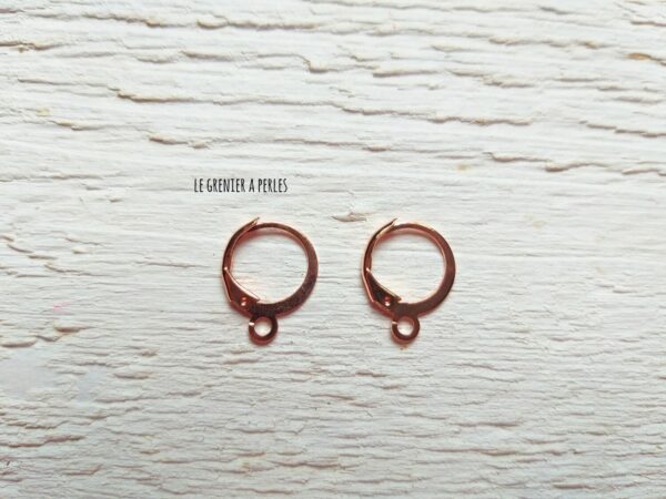 boucles d'oreilles laiton or rose 2653