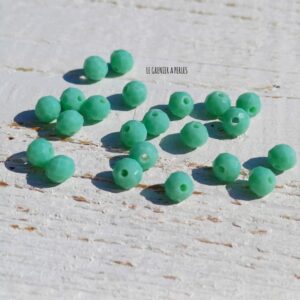 20 Perles Abacus 6 mm Light Green Turquoise