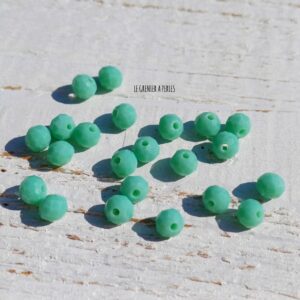 20 Perles Abacus 6 mm Light Green Turquoise