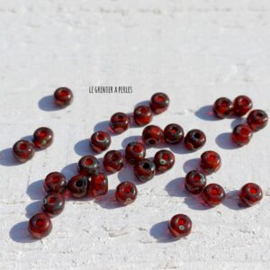 30 Perles Trica 3 x 4 mm * Coccinelle & Picasso