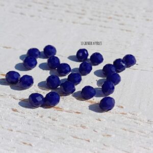 20 Perles Abacus 6 mm Cobalt