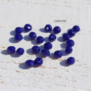 20 Perles Abacus 6 mm Cobalt