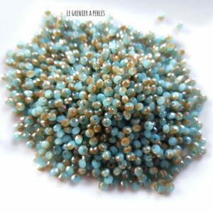 50 perles Abacus 1.5 mm Turquoise Opal AB