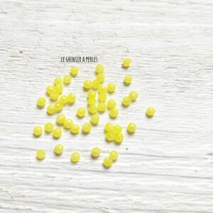 50 perles Abacus 2 mm Jaune Opal