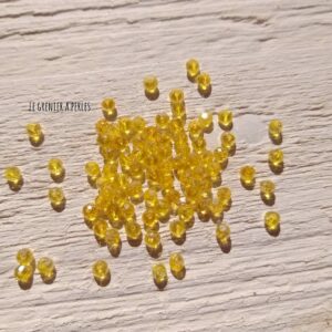 50 perles Abacus 3 mm Jaune AB