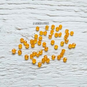 50 perles Abacus 2 mm Orange AB