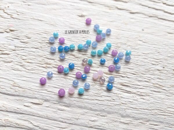 perles abacus bleu et mauve