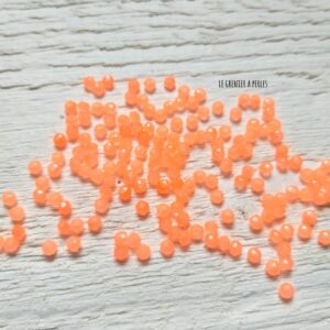 50 perles Abacus 2 mm Orange Opal