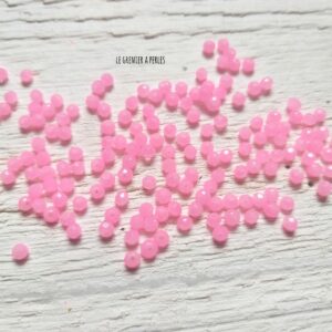 50 perles Abacus 2 mm Rose Bonbon