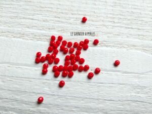 perles abacus Rouge Opaque