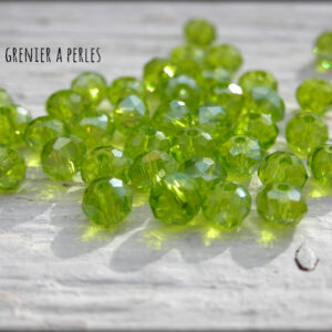 50 perles Abacus 2 mm Light Olivine AB