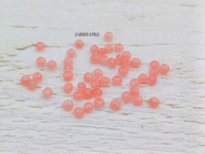 perles abacus 2 mm Rose poudré opal