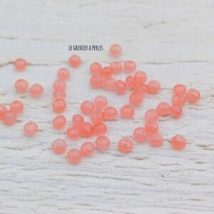 50 perles Abacus 2 mm Rose poudré opal