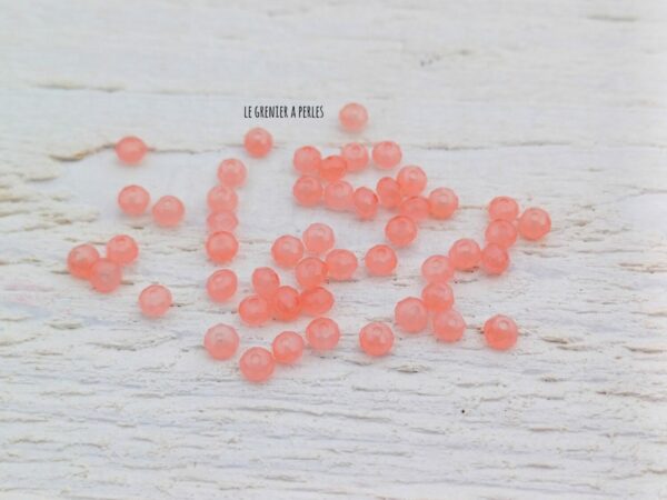 perles abacus 2 mm Rose poudré opal