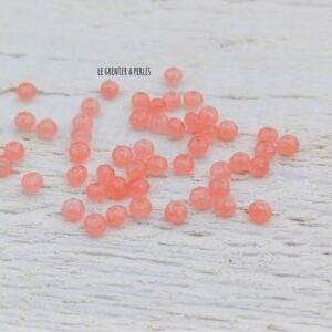 50 perles Abacus 2 mm Rose poudré opal