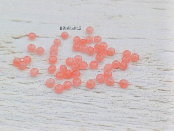 perles abacus 2 mm Rose poudré opal