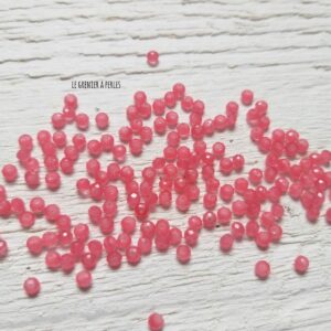 50 perles Abacus 2 mm Rubis Opal