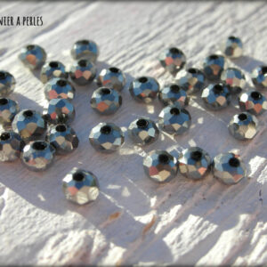 50 perles Abacus 2 mm Argent