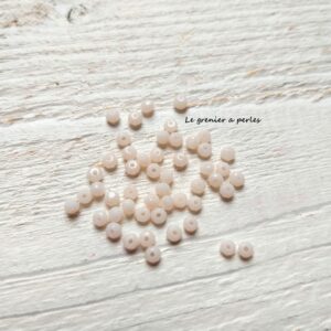 50 perles Abacus 3 mm Beige