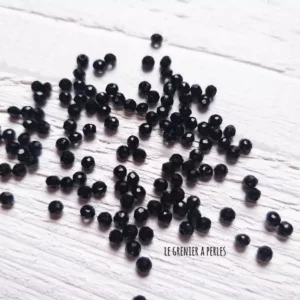 50 perles Abacus 2 mm Noir