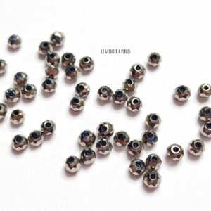 50 perles Abacus 1.5 mm Argent