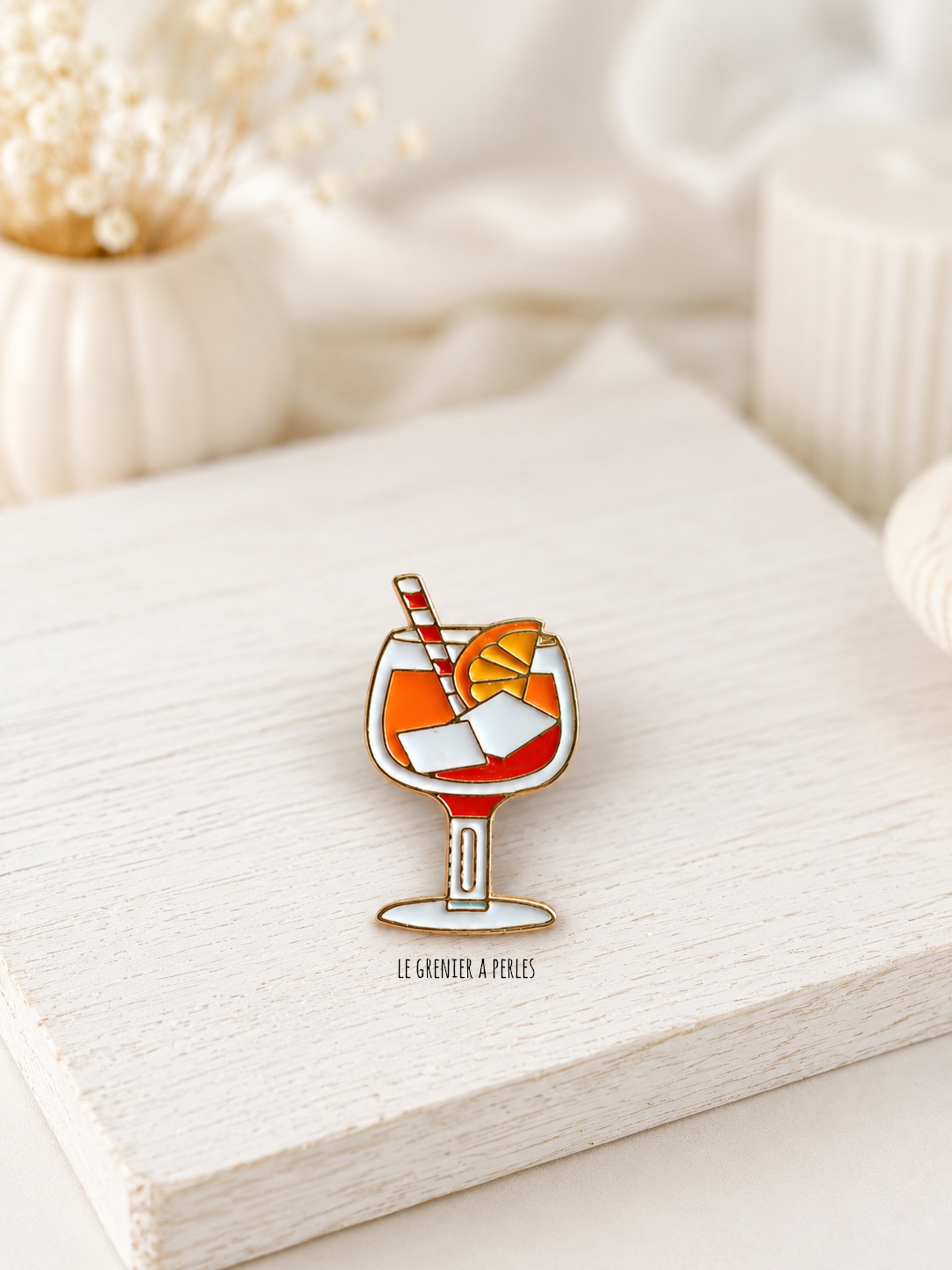 pin's cocktail pin's boisson alcool pin's sangria pin's orange blossom le grenier a perles 2