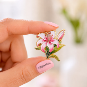 pin's fleur lys rose pin's fleur chic bohème pin's fleur pour veste femme le grenier a perles