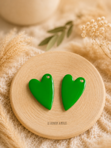 breloques coeur en émail breloques coeur émaillés breloque bijoux été le grenier a perles