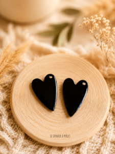 breloques coeur en émail breloques coeur émaillés breloque bijoux été le grenier a perles 2817
