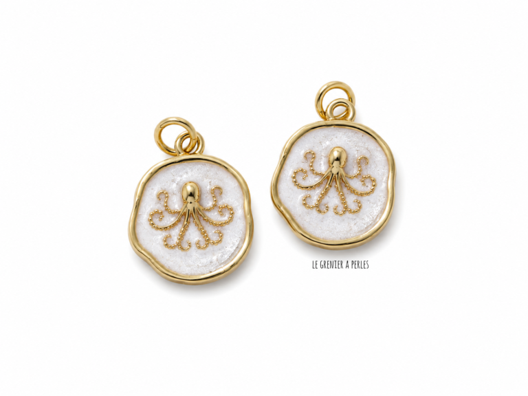 breloquepieuvre 2821 charm plage charm océean breloque été le grenier a perles
